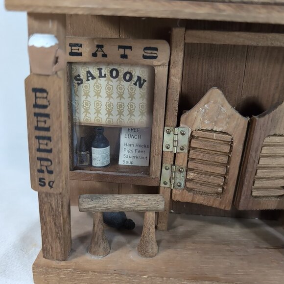 Last Chance Saloon Vintage Wood Storefront Wall Decor Hanging Old West Building - Picture 2 of 14